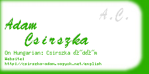 adam csirszka business card